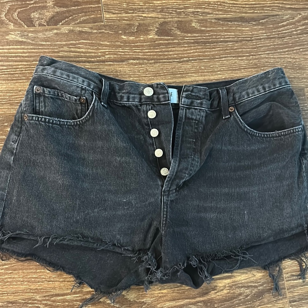 Agolde Black Jean Shorts